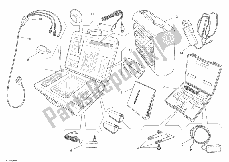 Toutes les pièces pour le Vérifier L'instrument Dds du Ducati Sport ST3 S ABS USA 1000 2007